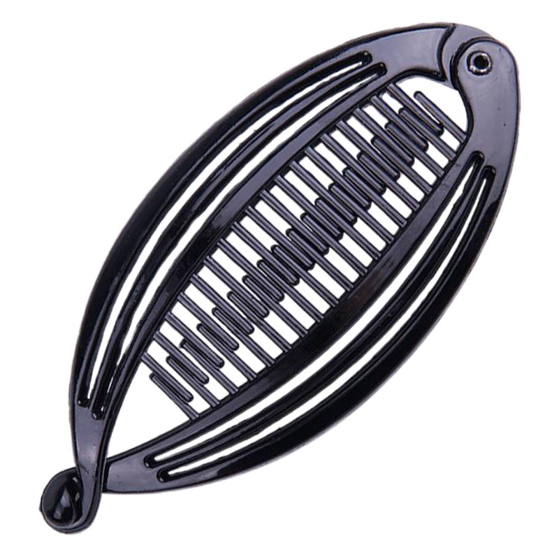 Large Spray Paint Bright Black Tortoise Shell Three Fish Clip Hair Clip Ponytail Clip Lentil Clip Vertical Clip Banana Clip Factory Direct Supply