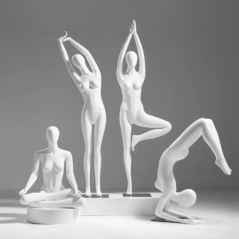 瑜伽运动模特假人全身女装橱窗内衣裤拉伸盘腿人偶人台道具展示架