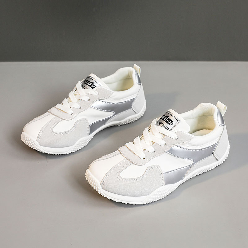 K1508 Nuove scarpe da ginnastica bianche traspiranti 2025 primavera e autunno casual suola sottile resistente all'usura stile coreano college board_voghion.com