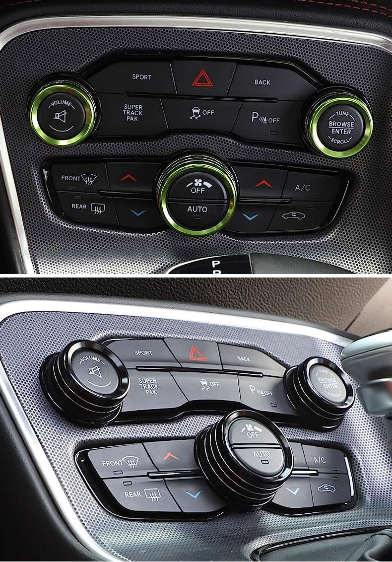 Suitable for 15-20 Dodge Durango Challenger Car Central Air Conditioning Knob Ring Decorative Ring Interior