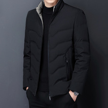 90%白鸭绒 男士冬季立领羽绒服轻便小短款爸爸装白鸭绒外套