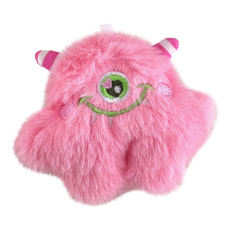 Nuevo creativo felpa pequeño monstruo muñeca colgante lindo uno-ojo muñeca llavero chica mochila colgante al por mayor