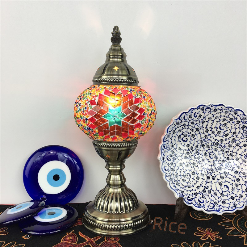 Turkish Small Table Lamp Retro Exotic Bedroom Living Room Restaurant Hotel Homestay Bar Southeast Asian Handmade Table Lamp
