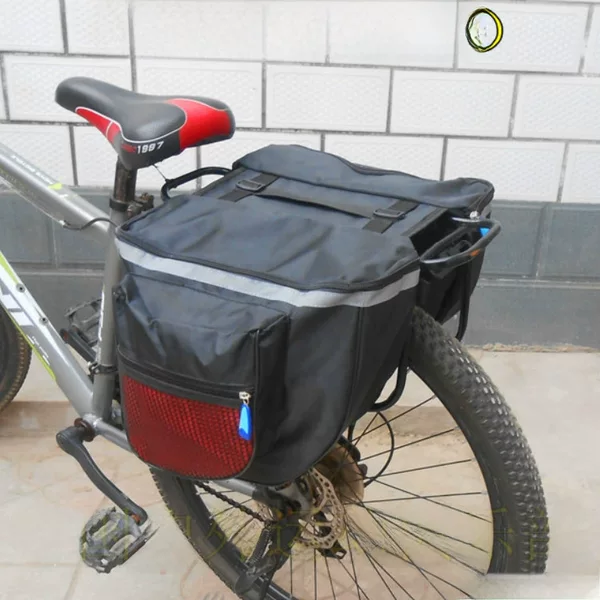 Bicycle Pannier Bag, Cycling Mountain Bike Rear Rack Pannier Bag, Bicycle Tail Bag, Rear Cargo Bag, Double Bag, Cycling Equipment