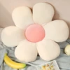 Beige-white flowers-pink core six petals