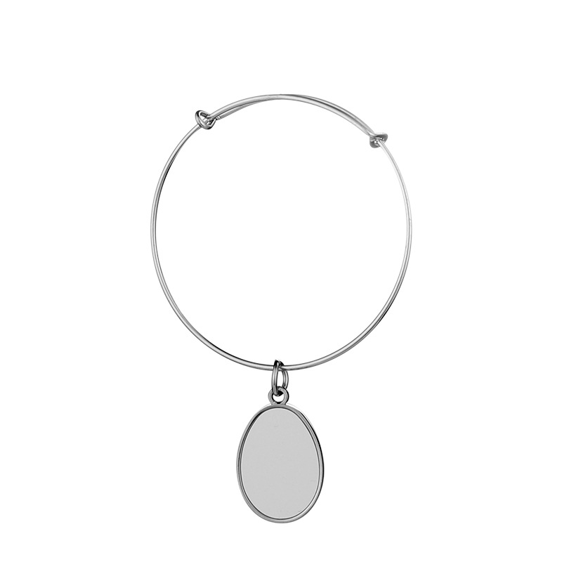 Transfronterizo Amazon 2025 temporada de graduación pulsera de metal redondo colgante en blanco transferencia de calor sombrero bachelor joyas pulsera