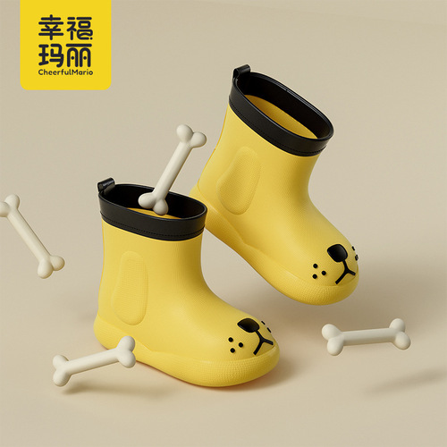 Happy Mary new children's rain boots EVA cartoon cute non-slip boys and girls baby rain boots children's shoes