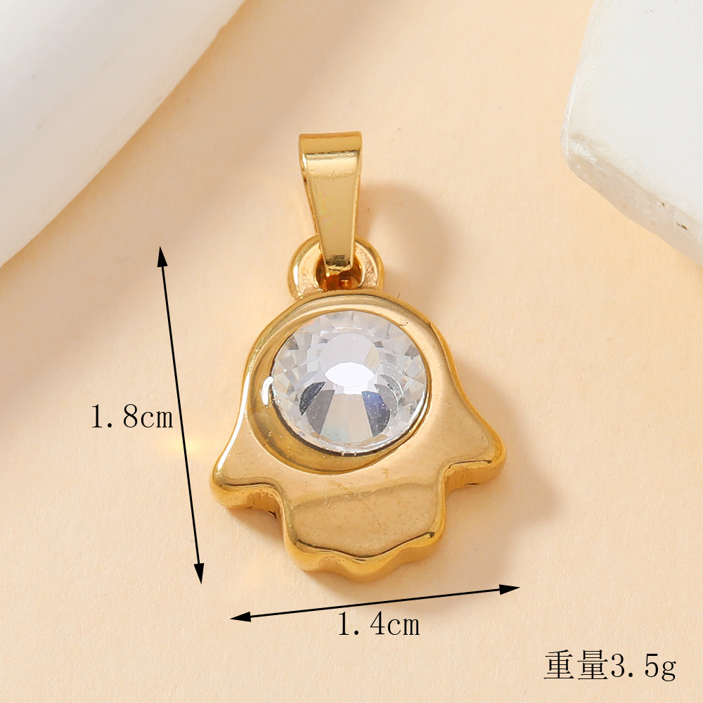 Colgante único, fundición de acero inoxidable, joyería de lujo ligera, amor, ovalado, gemas de colores, diamantes completos, accesorios de collar de bricolaje