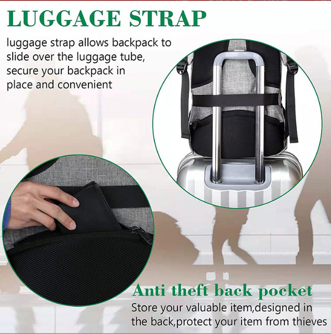 Usb Lade-rucksack Für Business Und Reisen Mit Usb-anschluss_voghion.com