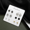 Earrings, set from pearl, small accessory, simple and elegant design