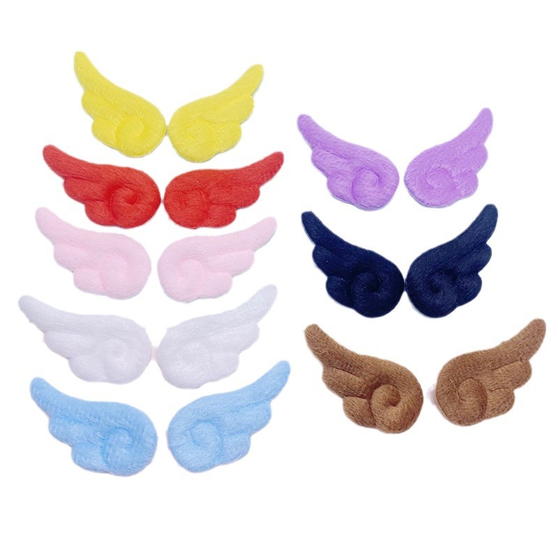 De doble cara alas de Ángel de felpa DIY horquilla tocado accesorios para el cabello zapatos bolsa calcetines decoración de la tarjeta de la torta