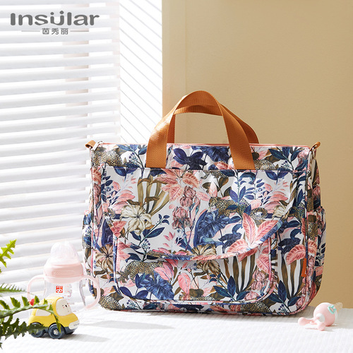 Yinxiuli Multifunctional Waterproof Mummy Bag Shoulder Crossbody Hand-held Mother and Baby Bag Outing Bag Mommy Bag Cross-border