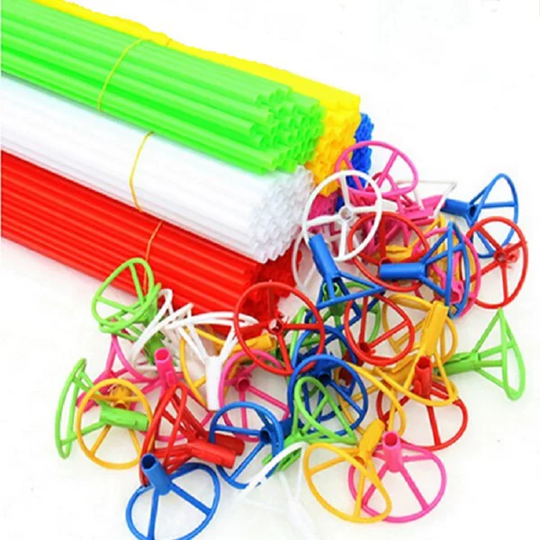 Transparent balloon tree support rod set, 40cm thickened and reinforced, colorful support rods, inflatable plastic