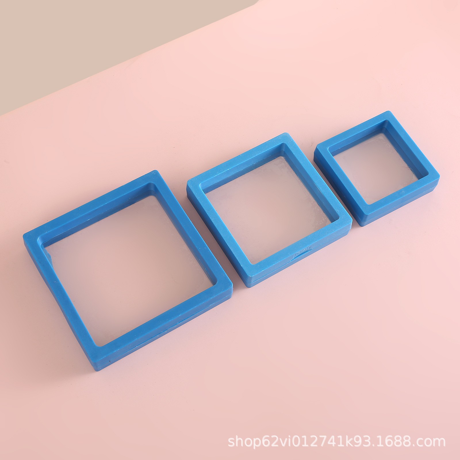 Promotion transparente PE Premium-Dünnschicht-Display-Box Schmuck Ring Schwebeverpackung Antioxidations-Lagerbestand