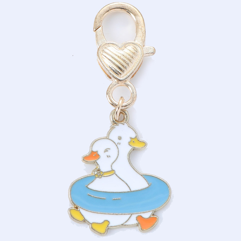 Hot sale American fashion pet duck key chain pendant cartoon cute holiday gift accessories women's book bag pendant