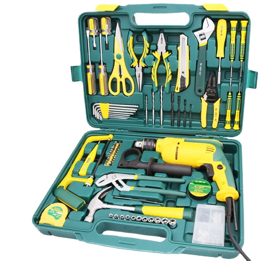 批发胜达98件家用组套手电钻套装25件家装五金组合工具箱工具组套