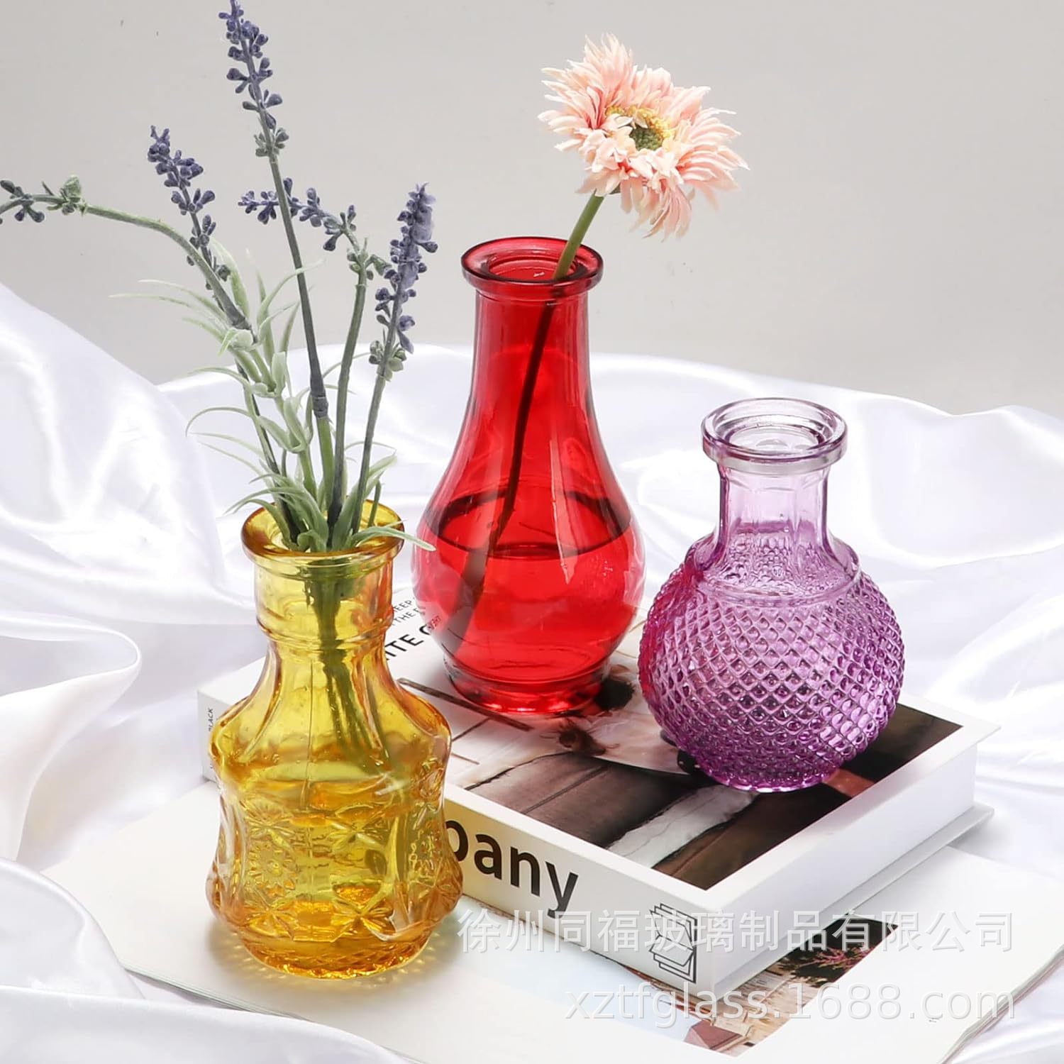 Glass retro nail decoration, small set, Amazon