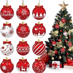 越境創意クリスマスボール木製ストラップセットクリスマスツリー装飾ホームパーティー装飾用品装飾品