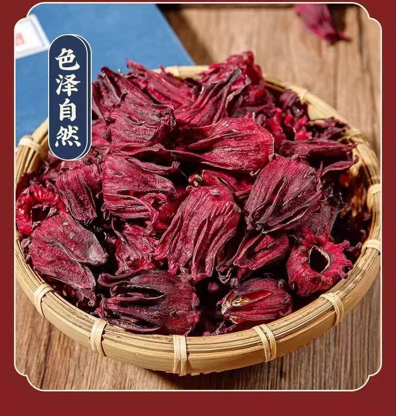 Dried Roselle Hibiscus Tea Luo Shen Hua 500g Natural Sun Dried Herbal Flower for Brewing and Infusions quality and texture