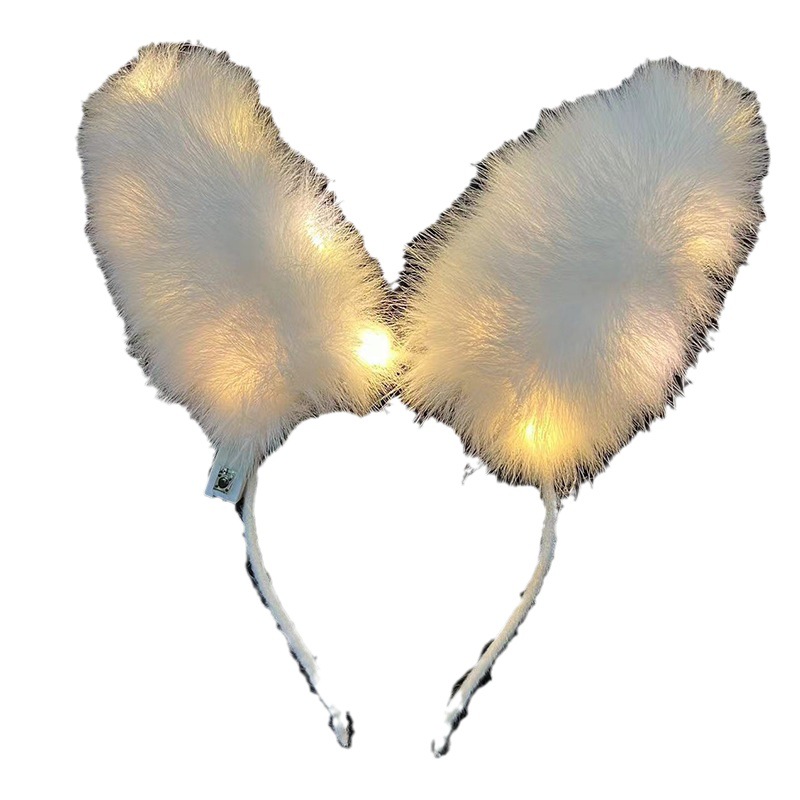 Luminoso Fox diadema Fox felpa Orejas de conejo orejas de gato horquilla bar concierto puesto diadema luminosa