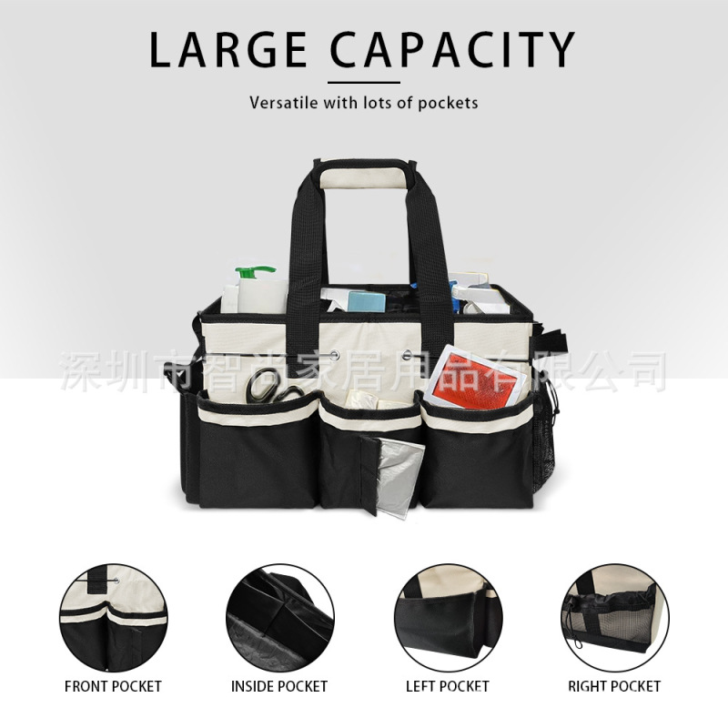 现物ストラップ付き多机能ポケット付き清洁用品収纳袋Cleaning Caddyオーガナイザー|undefined