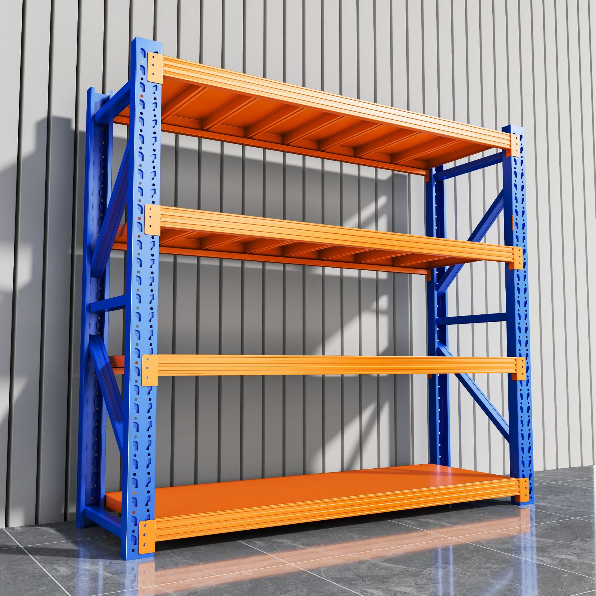 Estante de almacenamiento Estante de carga pesada de varios pisos Estante expreso de garaje de supermercado Estante de almacenamiento para el hogar Estante de almacenamiento