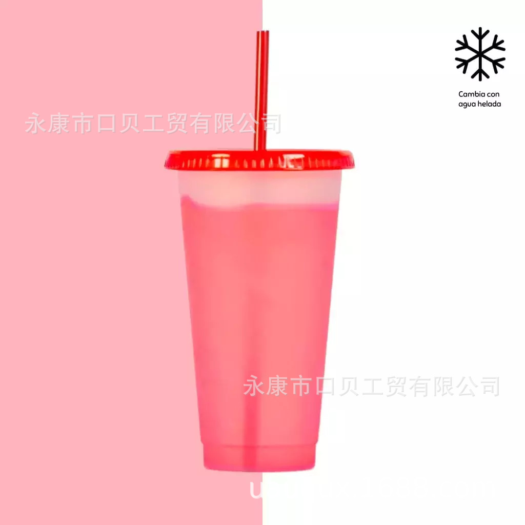 Inventario 24oz / 710ml taza de color frío taza de plástico taza de fruta taza de café taza de bebida taza de circulación