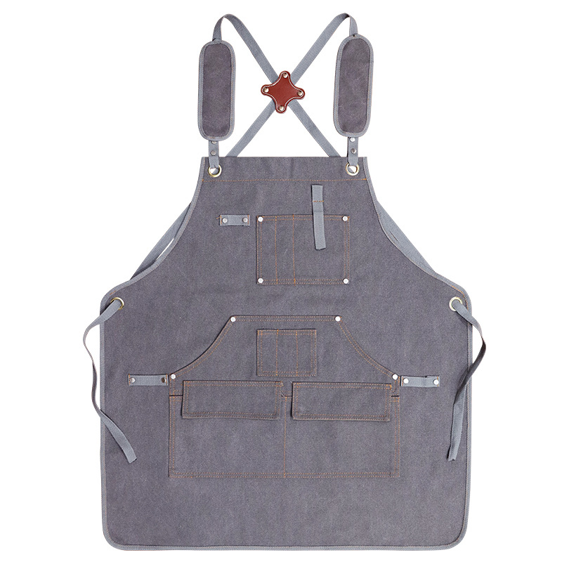 Comercio exterior engrosada lienzo delantal impermeable moderno simple ropa de trabajo estilo industrial hecho a mano electricista carpintería delantal al por mayor