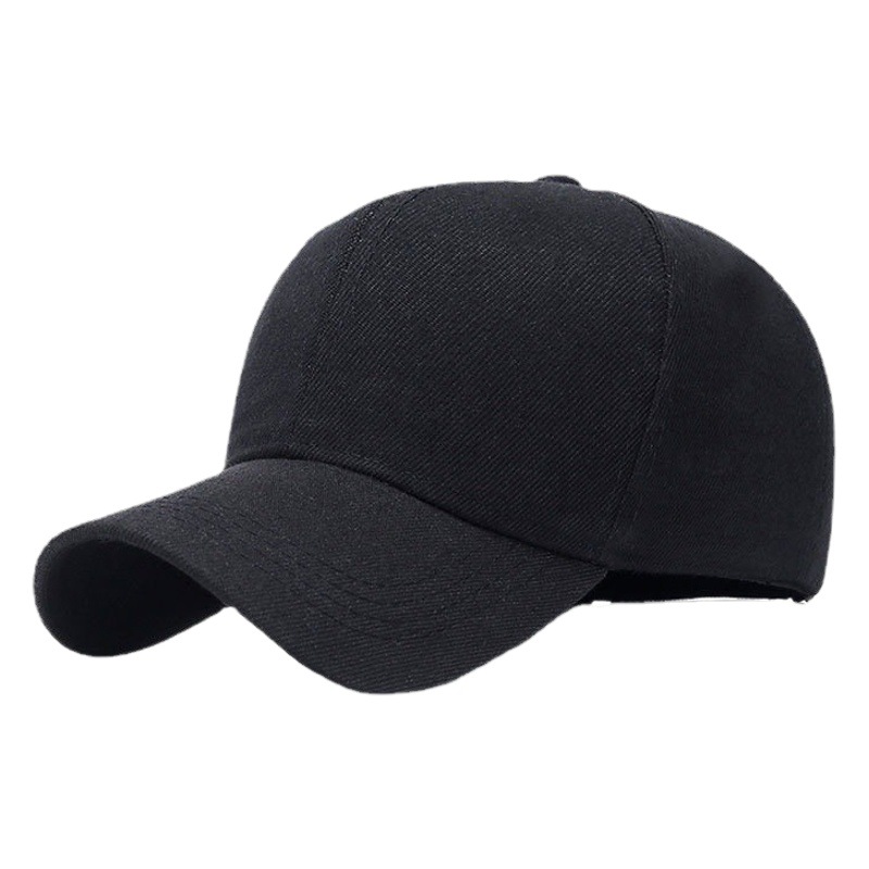 Maoyan Pure Color Light Plate Baseball Cap with Large Head Circumference, Adjustable Peaked Cap, Casual Sun Protection, Sunshade, Face-Showing Small Pliers Buckle