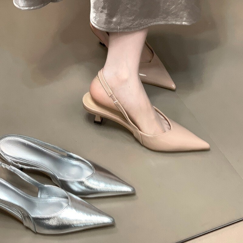 Pointed Toe High-Heeled Shoes Summer 2025 New Style Stiletto Heels with Skirts Shallow Mouth Toe Sandals