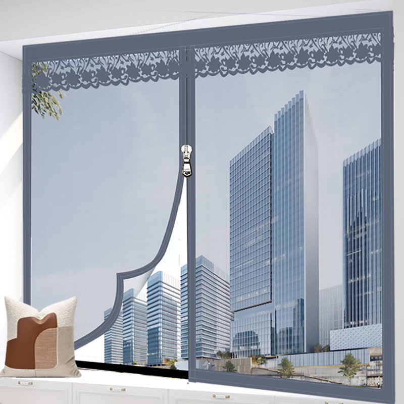 Anti-Mosquito Screen Mesh Velcro Self-Installed Self-Adhesive Invisible Magnetic Mesh Window Screen Door Curtain Home Punch-Free