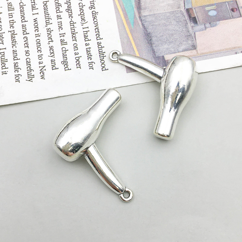 1 secador de pelo de plata antigua 23*27mm-7.7g-16940