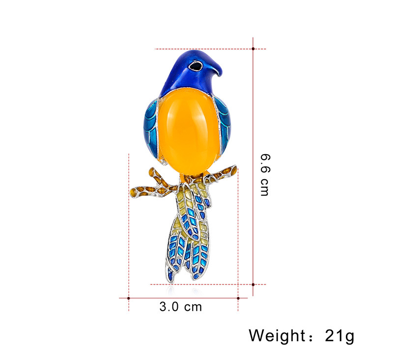 Simple Style Parrot Alloy Plating Rhinestones Unisex Brooches display picture 1