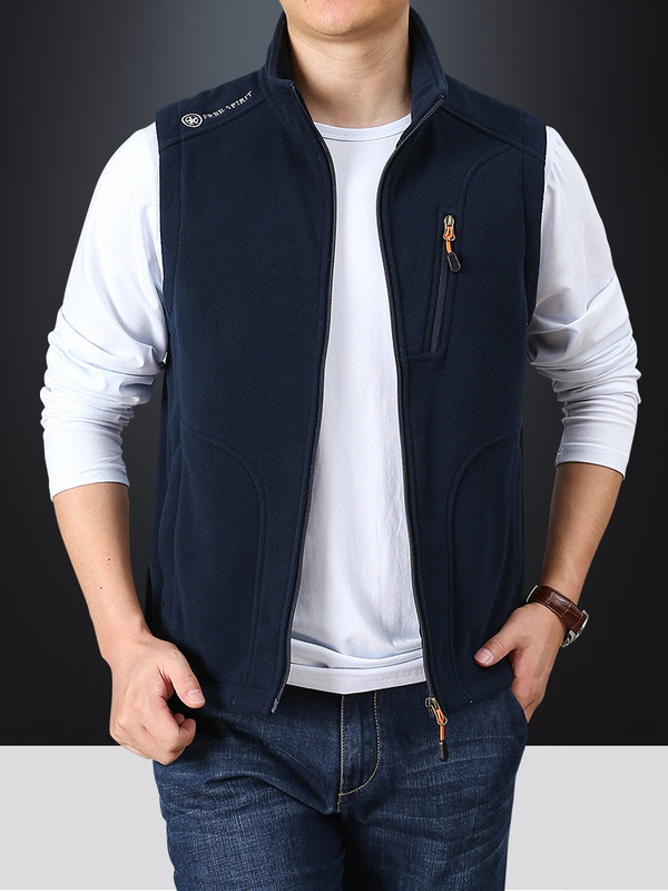 Autumn and Winter Men's Fleece Vest for Young and Middle-Aged People Fleece Jacket Fleece-Lined Thickeneded Waistoutwear Vest Jacket Trendy Men Autumn and Winter Men's Fleece Vest for Young and Middle-Aged People Fleece Jacket Fleece-Lined Thickeneded Waistoutwear Vest Jacket Trendy Men