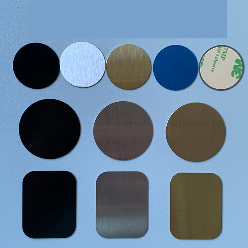 Magnetic Film Manufacturers Mobile Phone Bracket Accessories Round Rectangular Black Magnetic Patch Induction Lamp Iron Strip with Adhesive Back