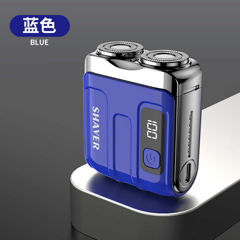 新しい電気シェーバー MINI 小型磁気ダブルヘッド USB 電気ポータブルメンズ電気シェーバー|undefined