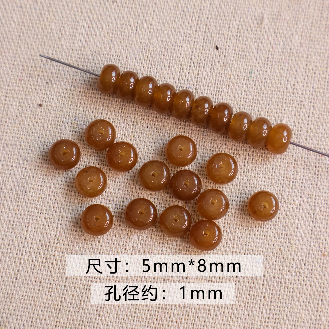 7A天然晴水和田玉玉髓算盘珠散珠diy多宝饰品配件半成品配饰批发