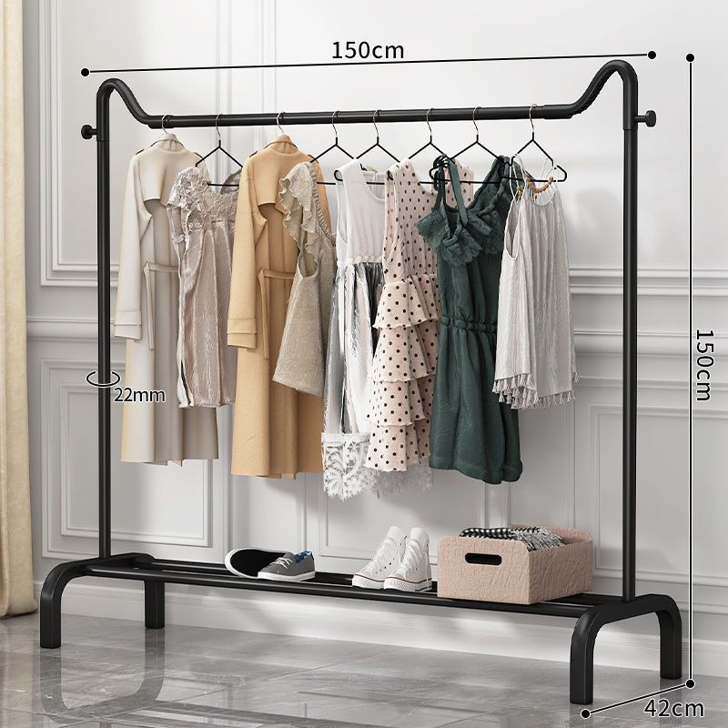 단극 검정색 150 옷걸이