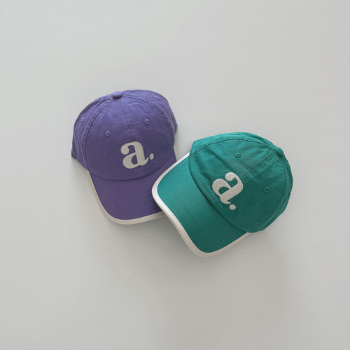 Autumn South Korea Children's Baseball Cap 2024 New Girl Baby Hat Duckbill Hat Sunshade Sun Hat Wholesale