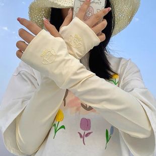 Ice Silk Sun Protection Sleeves for Women in Summer, Outdoor Driving and Cycling Arm Protection, Uv Protection, Loose and Breathable Ice Sleeves