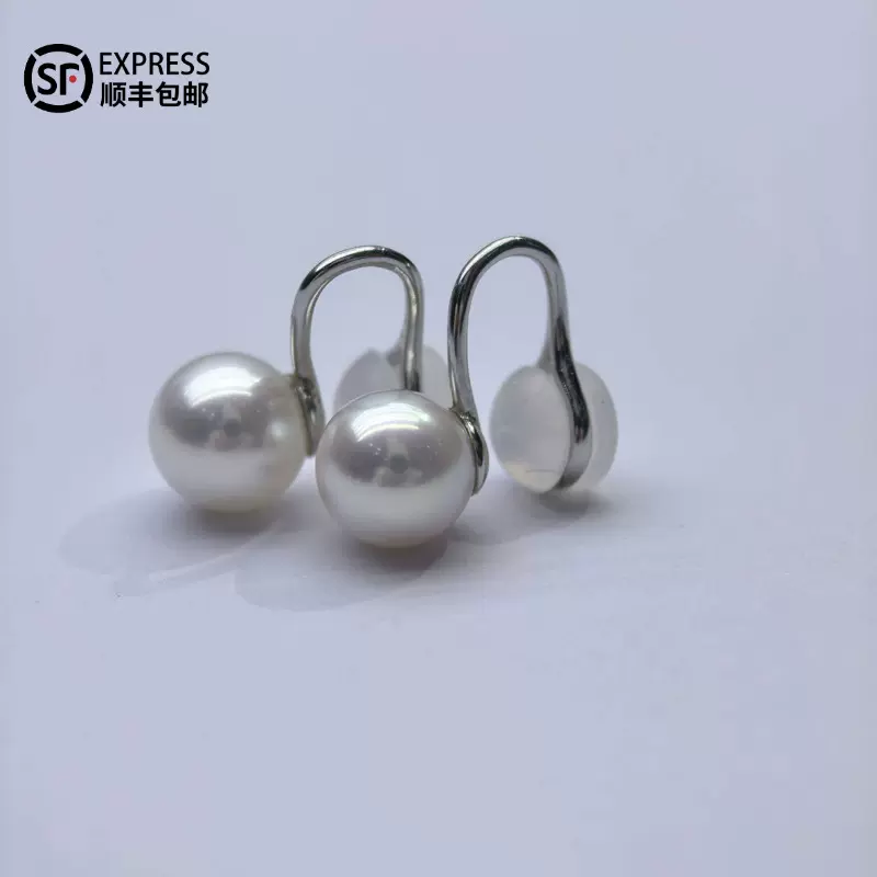 诸暨天然淡水珍珠无耳洞耳夹正圆极光耳夹耳环无耳洞耳饰女饰品