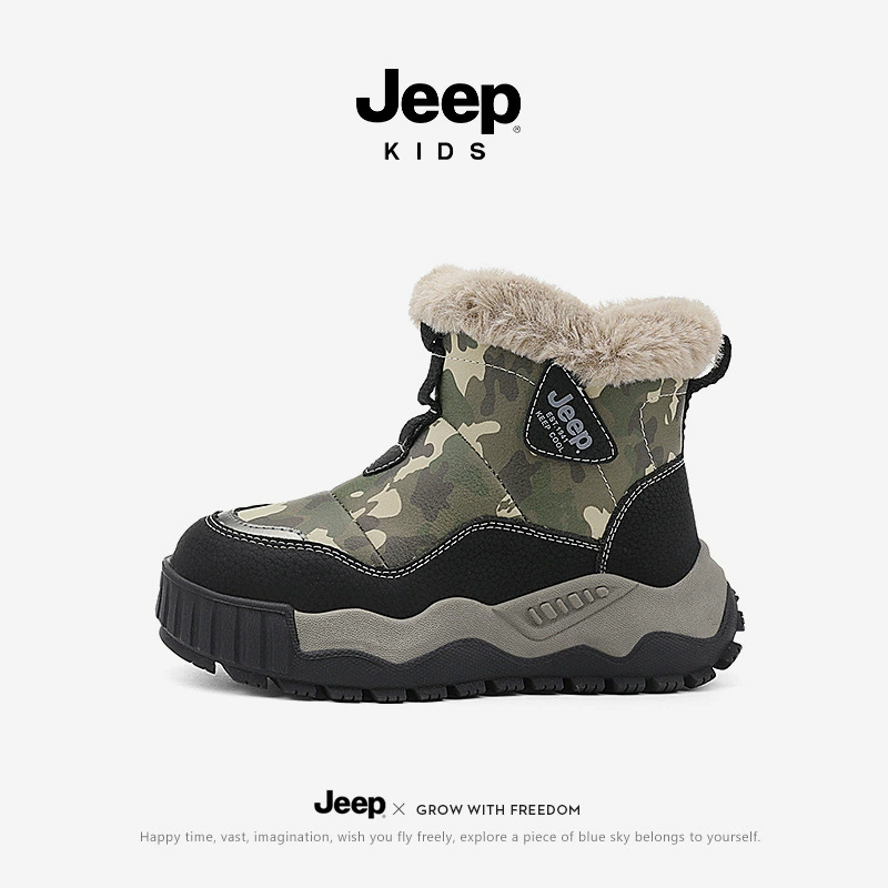 Детские ботинки Jeep, зимние тёплые обувь для мальчиков
