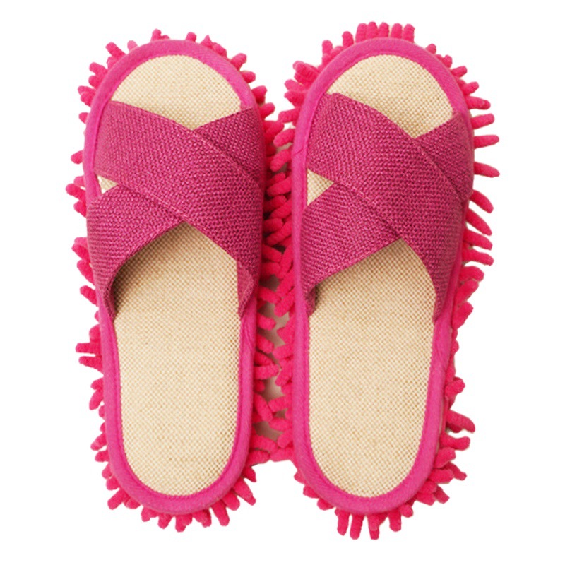 Fashion Lazy Mop Slippers Kitchen Sweeping Mute Wood Floor Cleaning Mop Cloth Shoe Cover Removable and Washable