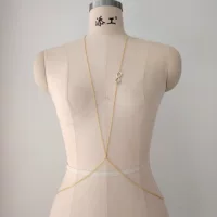 Европейская и американская внешняя торговля AliExpress индивидуальность горячая распродажа летом простая атмосферная одежда цепи металлический медный прут подвеска тело