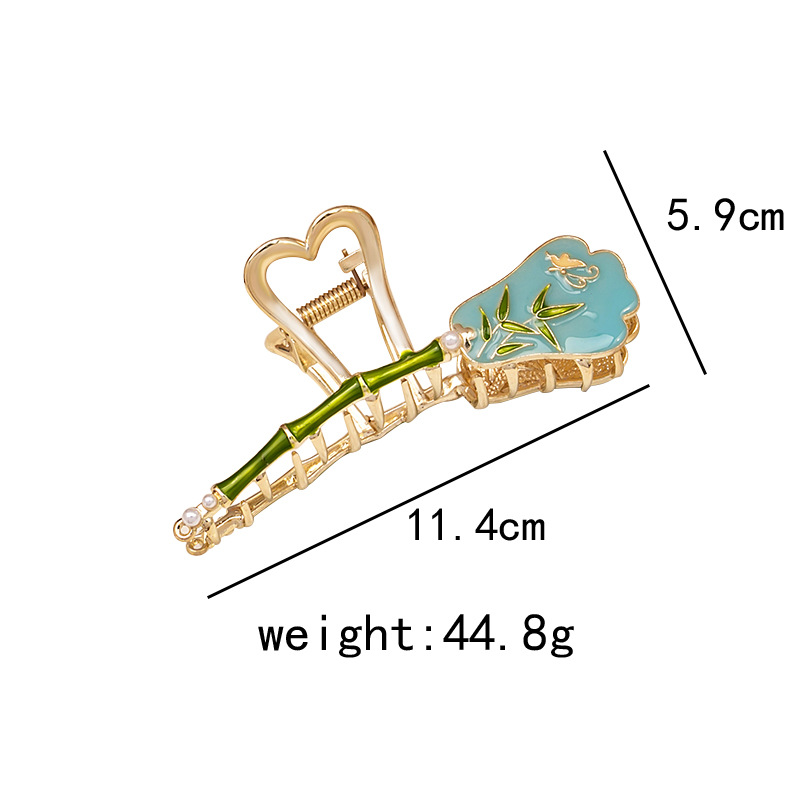 42g Weight Sweet Pastoral Women'S Rose Flower Grain Alloy Plating Hair Clip Hair Claws