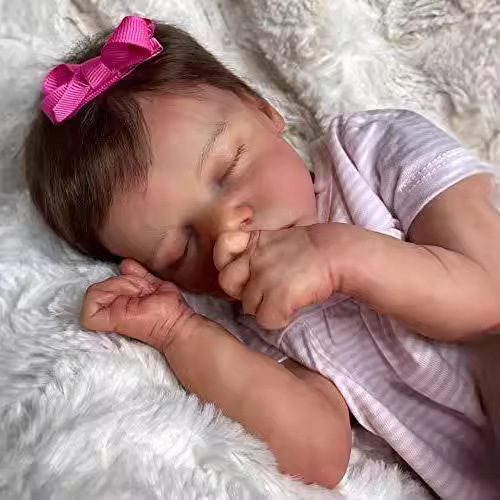 Pulgada muñeca pintada juguetes de simulación de stock transfronterizo bebé 18 muñecas 3D venta caliente pura mano pesada muñeca