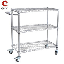 三层车间不锈钢工具物流分拣车配货小推车置物手推车万向轮劳动车