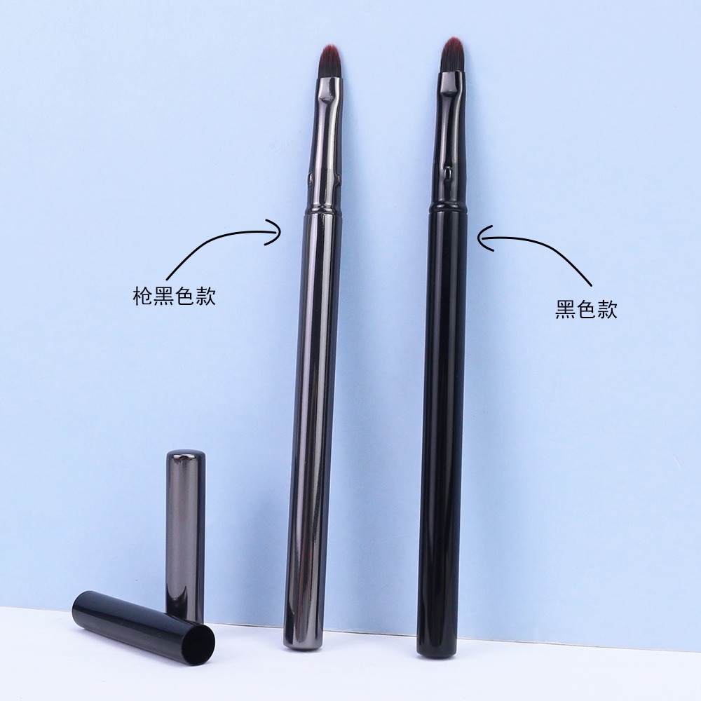 Nuevo cepillo de labios, cabello suave con tapa, cepillo de lápiz labial portátil, mascarilla de labios, cepillo de esmalte de labios, cepillo de lápiz labial, herramienta de belleza con lentejuelas