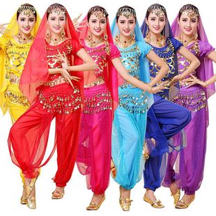 Indian Dance Performance Costume Set Ethnic Dance Yangko Dance Xinjiang Dance Adult New Belly Dance Costume Large Size