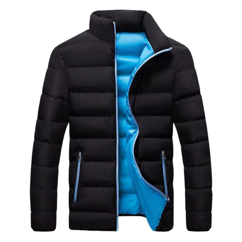 Мужская утепленная куртка из хлопка, осенне-зимняя, утолщенная, теплая, повседневная, приталенная, с воротником-стойкой, для молодых и зрелых мужчин, модное хлопковое пальто.